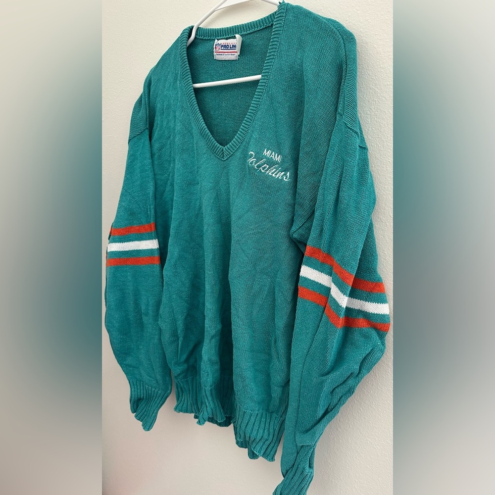Miami Dolphins VTG Sweater Adult M Cliff Engle NFL Football USA 1980s/90s Clean